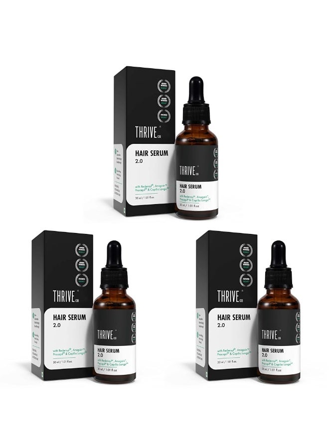 ثريفيكو سيروم ثرايف كو لنمو الشعر 2.0 لتعزيز نمو الشعر والحد من تساقطه | يحتوي على ريدينسيل وأناجين وإكليل الجبل وبروكابيل وكابيليا لونغا | مناسب للرجال والنساء | 30 مل (عبوة من 3 قطع) - Image 1